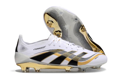 Adidas Predator Elite 25 FG Low-Tops Football Boots - White/Black/Gold