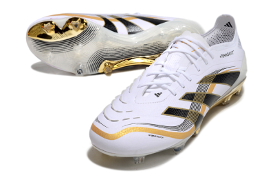 Adidas Predator Elite 25 FG Low-Tops Football Boots - White/Black/Gold