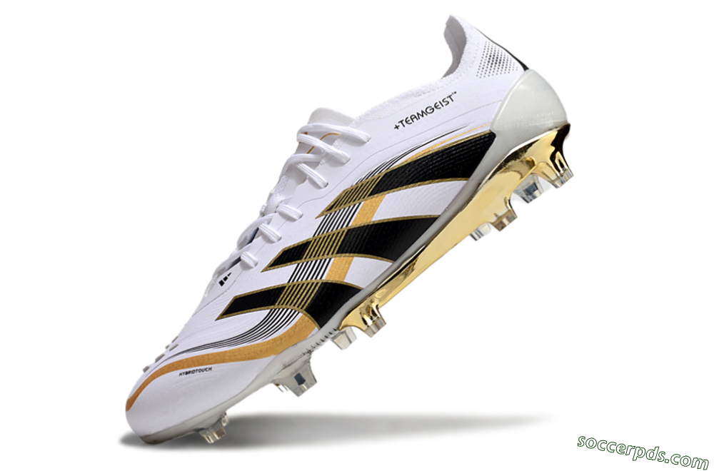 Adidas Predator Elite 25 FG Low-Tops Football Boots - White/Black/Gold 5