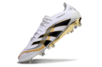 Adidas Predator Elite 25 FG Low-Tops Football Boots - White/Black/Gold