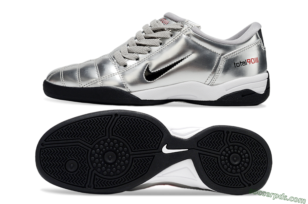 Nike Total 90 II IC Low-Tops Football Shoes - Silver/Black/White 0
