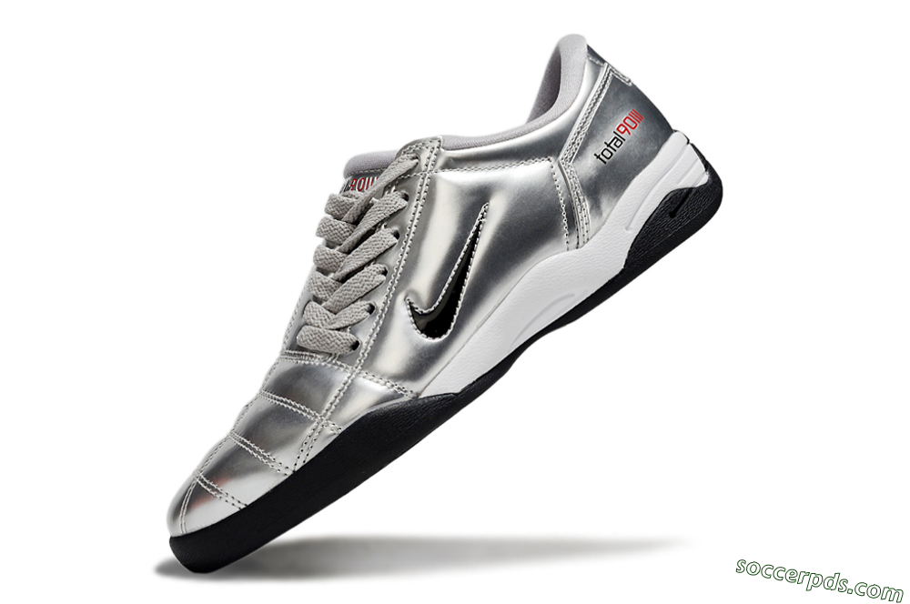 Nike Total 90 II IC Low-Tops Football Shoes - Silver/Black/White 5