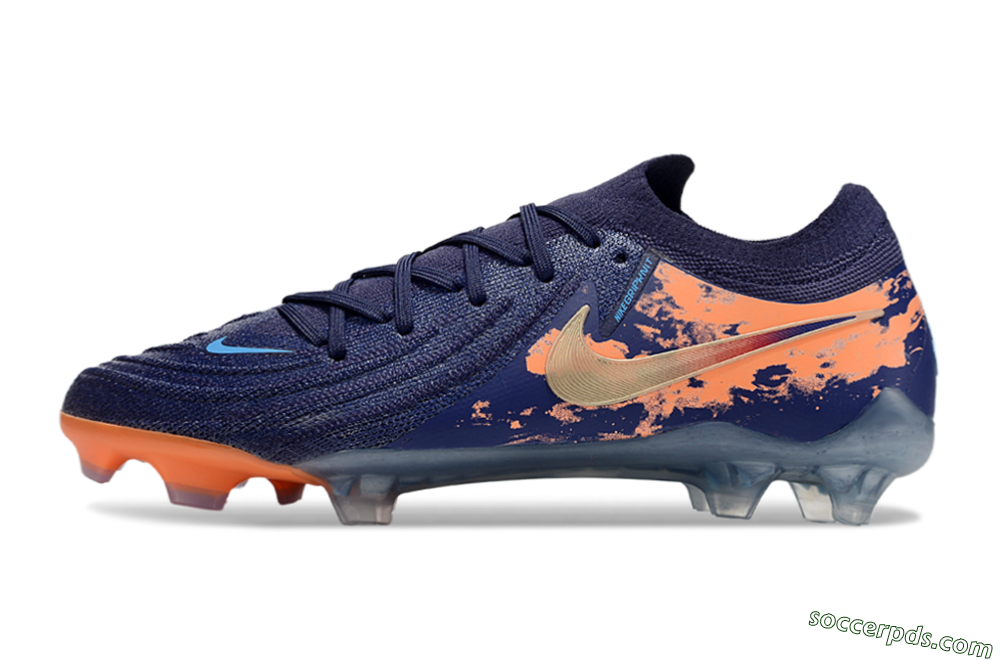 Nike Phantom Luna Elite FG Low-Tops Football Boots - Blue/White/Orange 2
