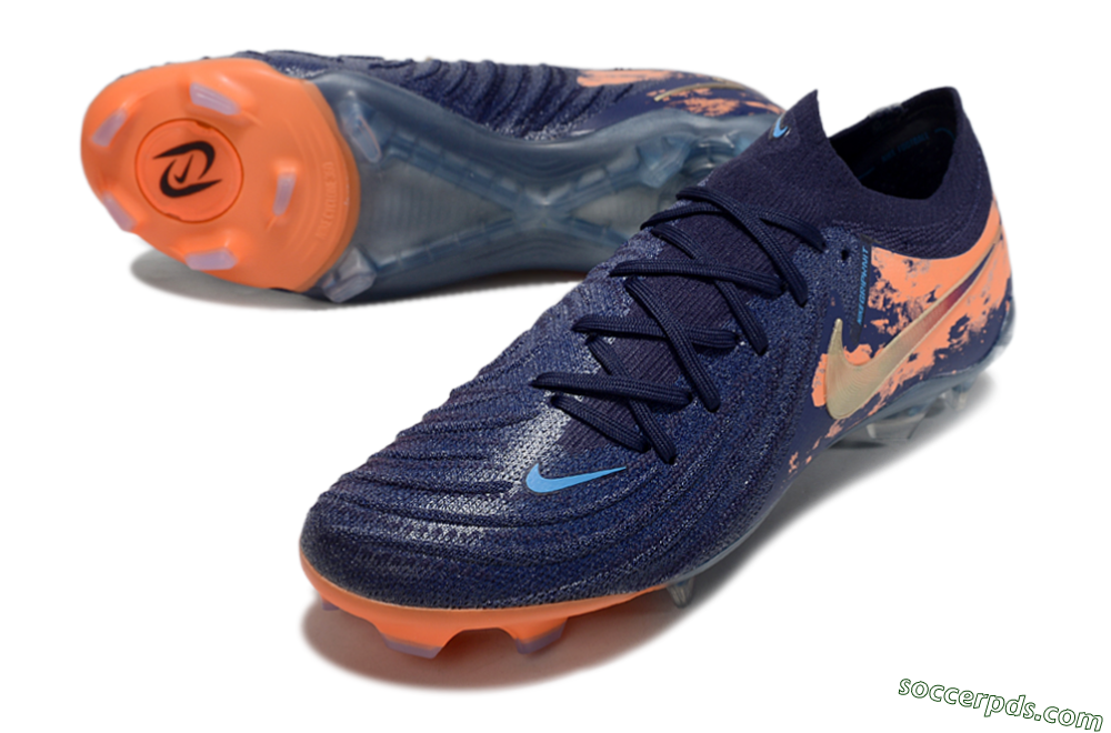 Nike Phantom Luna Elite FG Low-Tops Football Boots - Blue/White/Orange 3