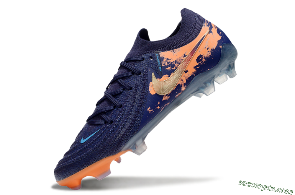 Nike Phantom Luna Elite FG Low-Tops Football Boots - Blue/White/Orange 5