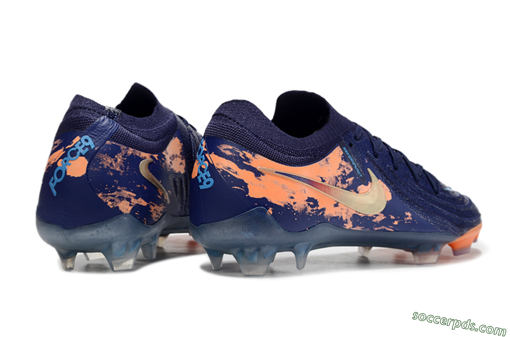 Nike Phantom Luna Elite FG Low-Tops Football Boots - Blue/White/Orange 6