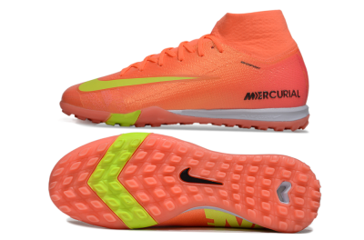 Nike Air Zoom Mercurial Superfly 9 Elite TF High-Tops Football Shoes - Red/Yellow/White
