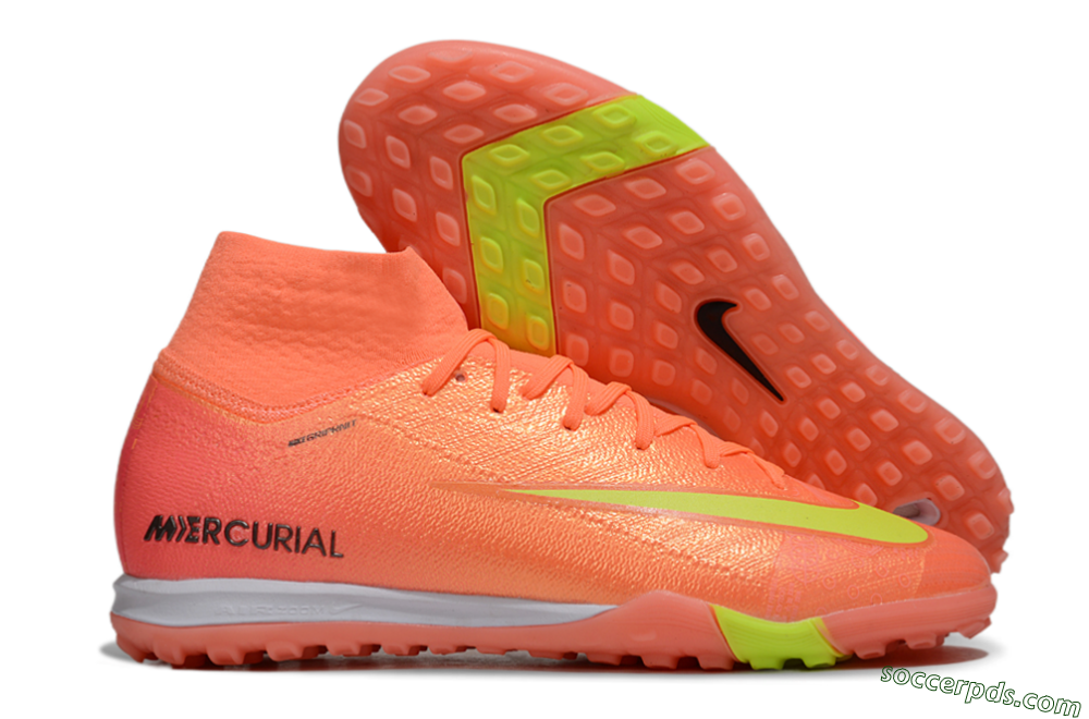 Nike Air Zoom Mercurial Superfly 9 Elite TF High-Tops Football Shoes - Red/Yellow/White 1
