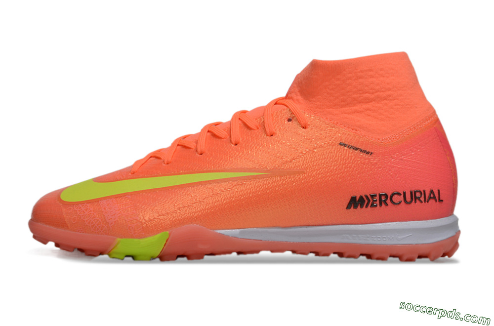 Nike Air Zoom Mercurial Superfly 9 Elite TF High-Tops Football Shoes - Red/Yellow/White 2