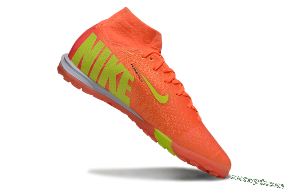 Nike Air Zoom Mercurial Superfly 9 Elite TF High-Tops Football Shoes - Red/Yellow/White 4