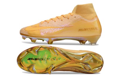 Nike Air Zoom Mercurial Superfly 10 Elite FG High-Tops Football Boots - Gold/Gold