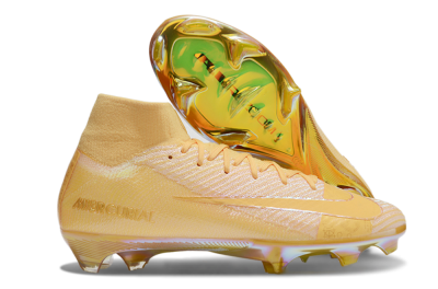 Nike Air Zoom Mercurial Superfly 10 Elite FG High-Tops Football Boots - Gold/Gold