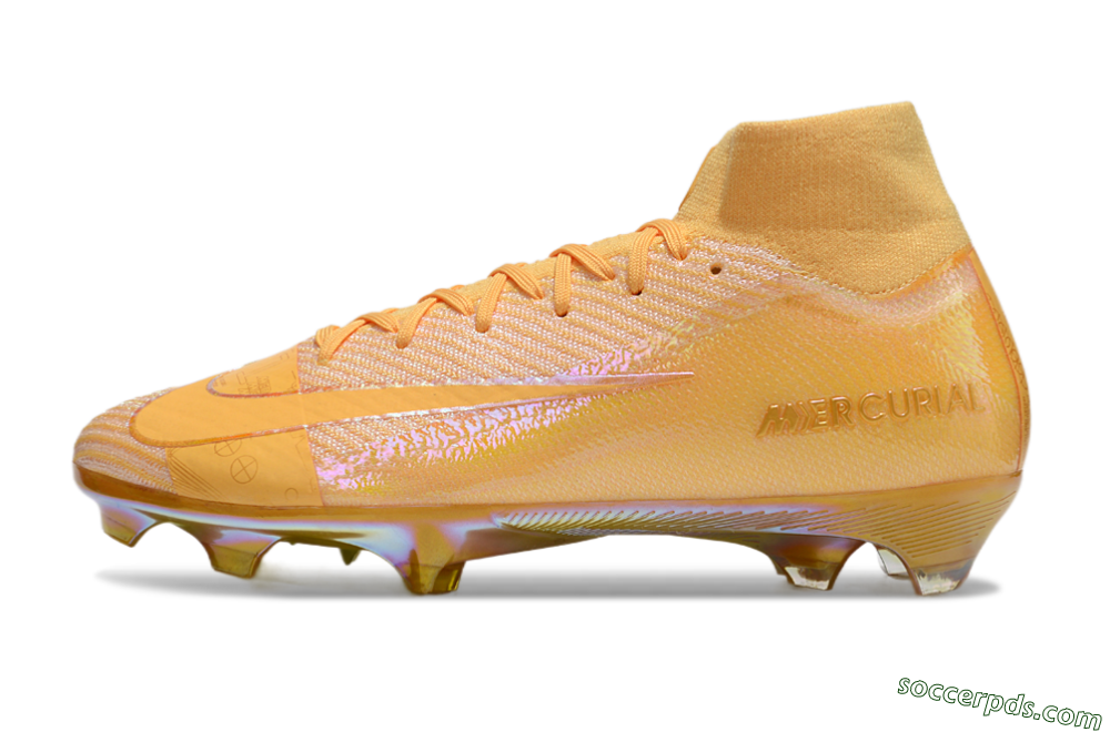 Nike Air Zoom Mercurial Superfly 10 Elite FG High-Tops Football Boots - Gold/Gold 2