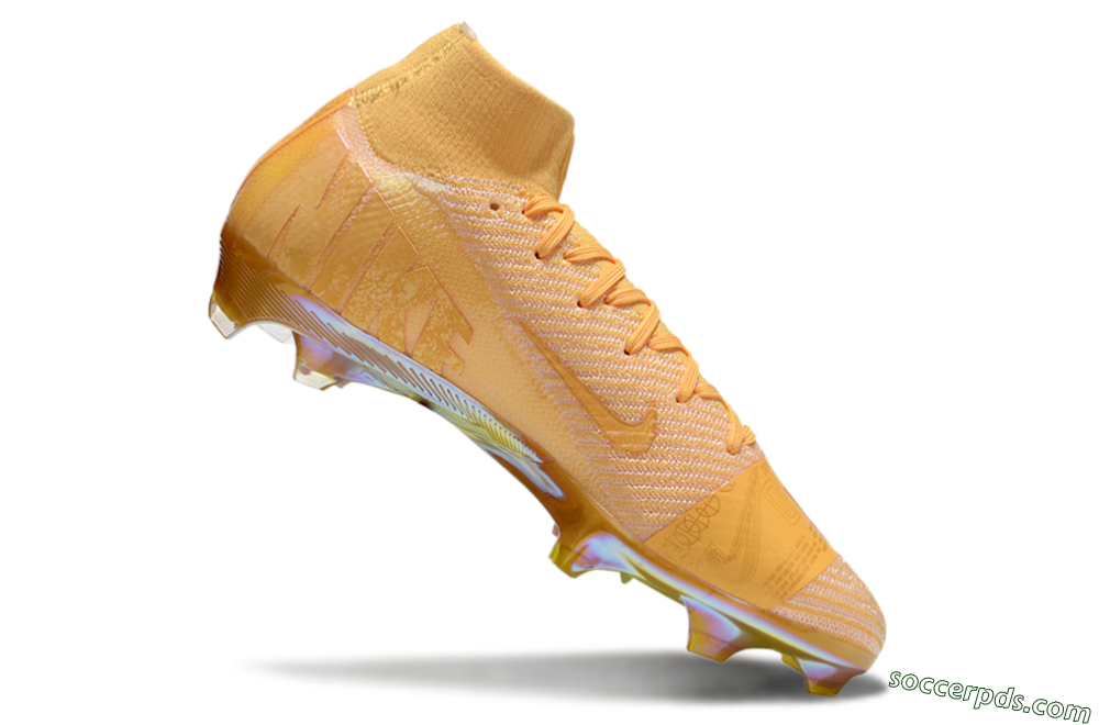 Nike Air Zoom Mercurial Superfly 10 Elite FG High-Tops Football Boots - Gold/Gold 4