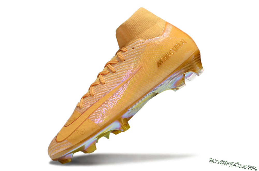 Nike Air Zoom Mercurial Superfly 10 Elite FG High-Tops Football Boots - Gold/Gold 5