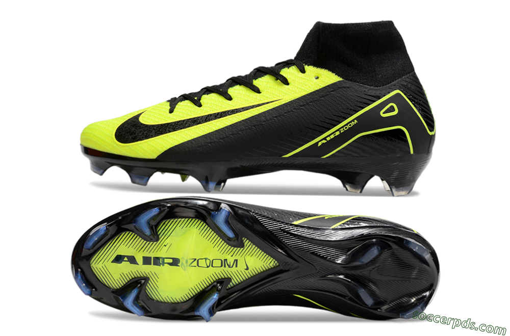 Nike Air Zoom Mercurial Superfly 10 Elite FG High-Tops Football Boots - Black/Yellow 0