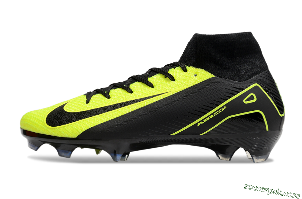 Nike Air Zoom Mercurial Superfly 10 Elite FG High-Tops Football Boots - Black/Yellow 2