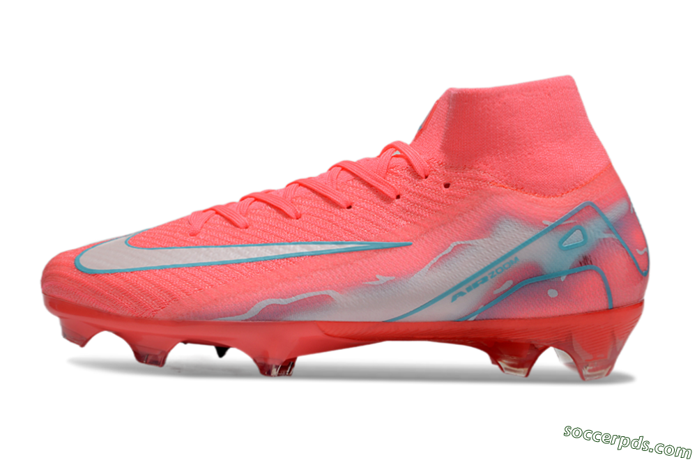 Nike Air Zoom Mercurial Superfly 10 Elite FG High-Tops Football Boots - Red/Silver/Blue 2
