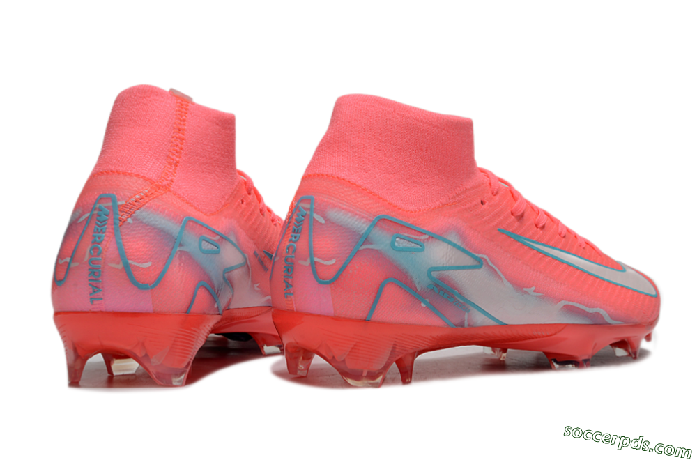 Nike Air Zoom Mercurial Superfly 10 Elite FG High-Tops Football Boots - Red/Silver/Blue 6