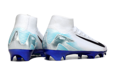 Nike Air Zoom Mercurial Superfly 10 Elite FG High-Tops Football Boots - White/Purple/Blue