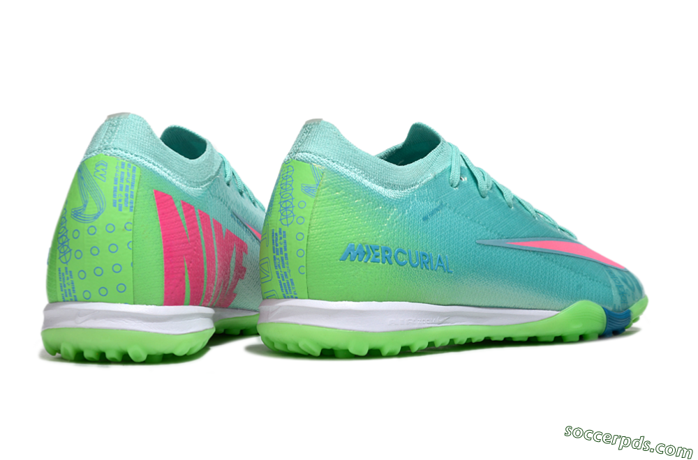 Nike Air Zoom Mercurial Vapor 16 Elite TF Low-Tops Football Shoes - Jade/Pink/White 6