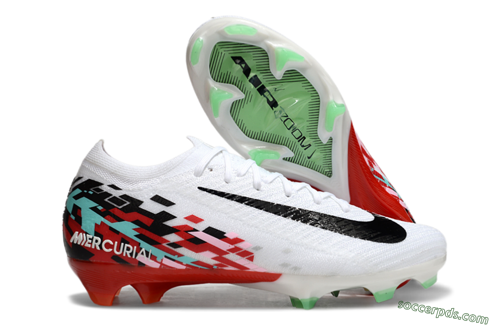 Nike Air Zoom Mercurial Vapor 16 Elite FG Low-Tops Football Boots - White/Black/Red 1