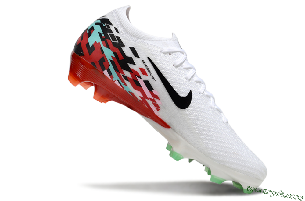 Nike Air Zoom Mercurial Vapor 16 Elite FG Low-Tops Football Boots - White/Black/Red 4