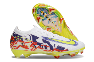 Nike Air Zoom Mercurial Vapor 16 Elite FG Low-Tops Football Boots - White/Blue/Yellow
