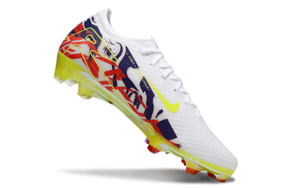 Nike Air Zoom Mercurial Vapor 16 Elite FG Low-Tops Football Boots - White/Blue/Yellow