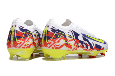 Nike Air Zoom Mercurial Vapor 16 Elite FG Low-Tops Football Boots - White/Blue/Yellow