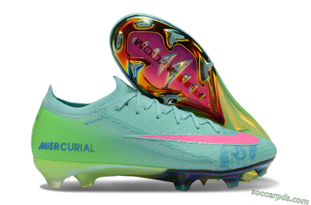 Nike Air Zoom Mercurial Vapor 16 Elite FG Low-Tops Football Boots - Jade/Pink/Blue 1
