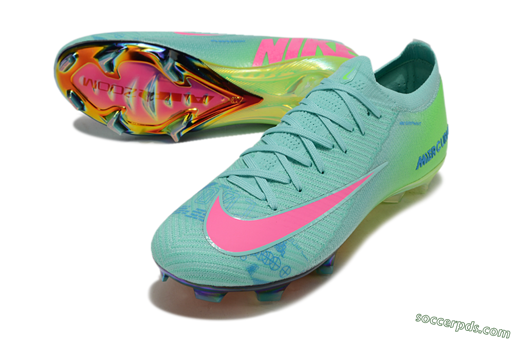 Nike Air Zoom Mercurial Vapor 16 Elite FG Low-Tops Football Boots - Jade/Pink/Blue 3