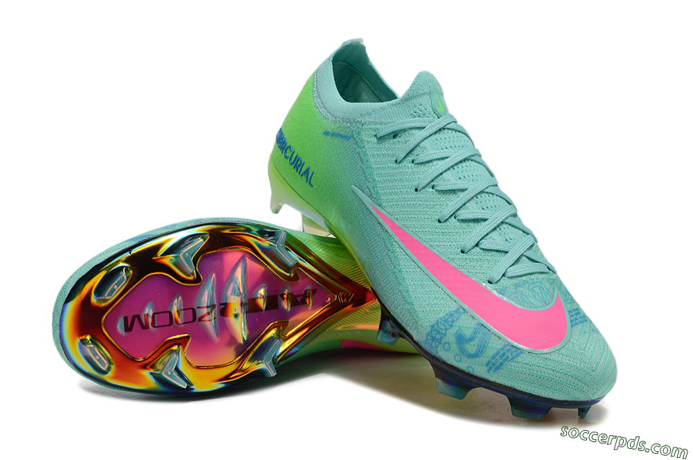 Nike Air Zoom Mercurial Vapor 16 Elite FG Low-Tops Football Boots - Jade/Pink/Blue 4
