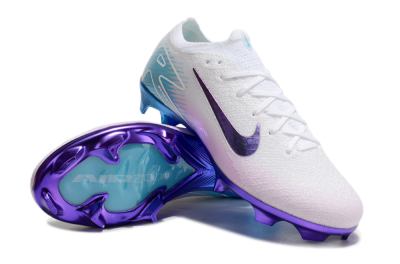 Nike Air Zoom Mercurial Vapor 16 Elite FG Low-Tops Football Boots - White/Purple/Blue