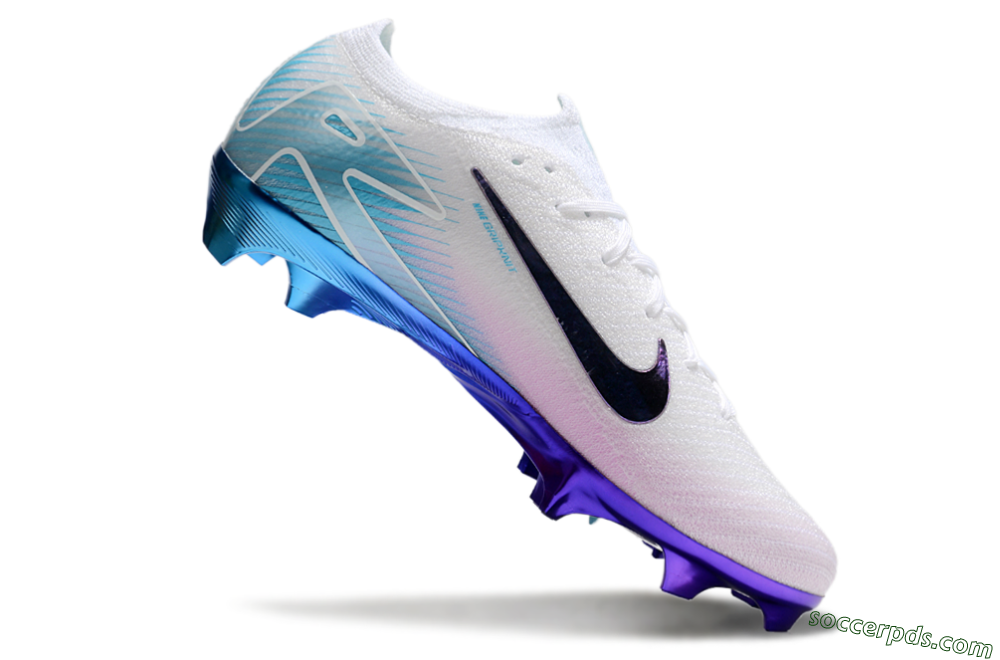 Nike Air Zoom Mercurial Vapor 16 Elite FG Low-Tops Football Boots - White/Purple/Blue 4