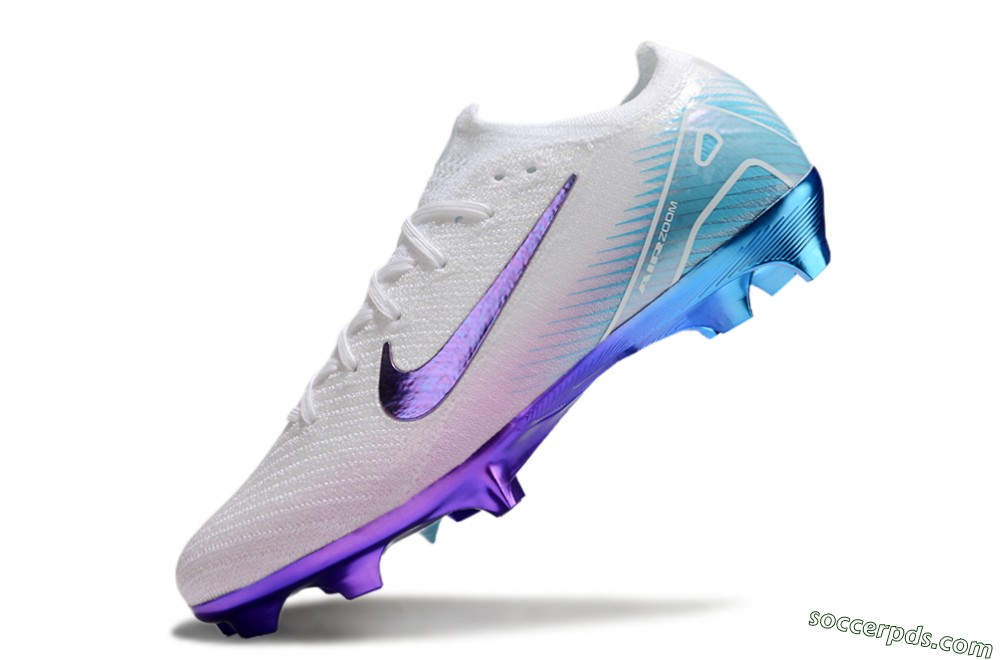 Nike Air Zoom Mercurial Vapor 16 Elite FG Low-Tops Football Boots - White/Purple/Blue 5