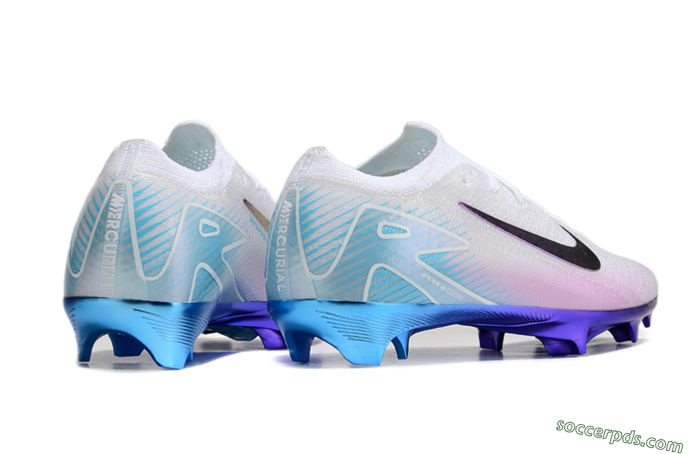 Nike Air Zoom Mercurial Vapor 16 Elite FG Low-Tops Football Boots - White/Purple/Blue 6