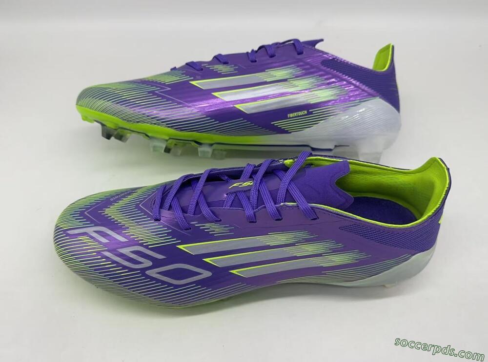 Adidas F50 Elite FG Low-Tops Football Boots - Purple/Yellow/Blue