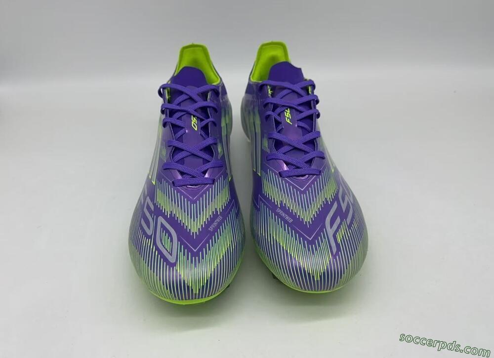 Adidas F50 Elite FG Low-Tops Football Boots - Purple/Yellow/Blue