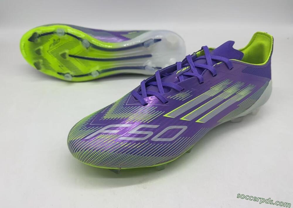 Adidas F50 Elite FG Low-Tops Football Boots - Purple/Yellow/Blue