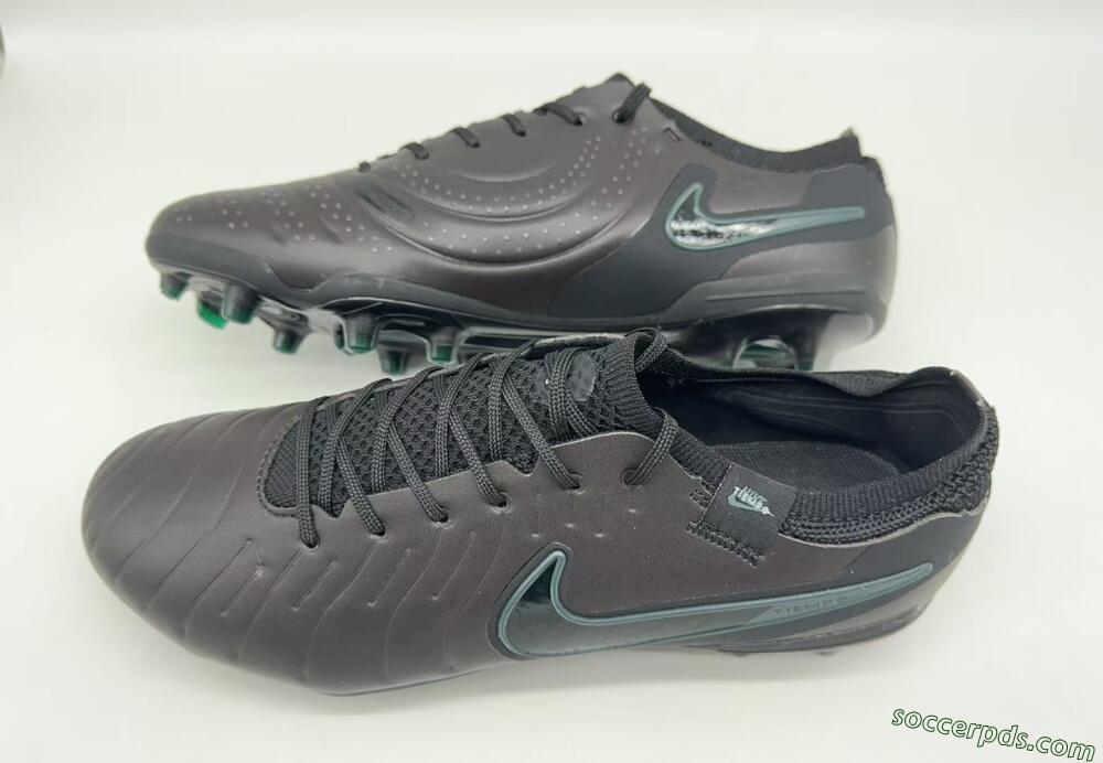 Nike Tiempo Legend 10 Elite FG Low-Tops Football Boots - Black/Jade