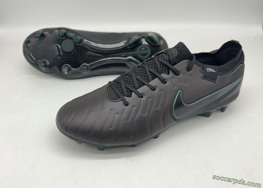 Nike Tiempo Legend 10 Elite FG Low-Tops Football Boots - Black/Jade