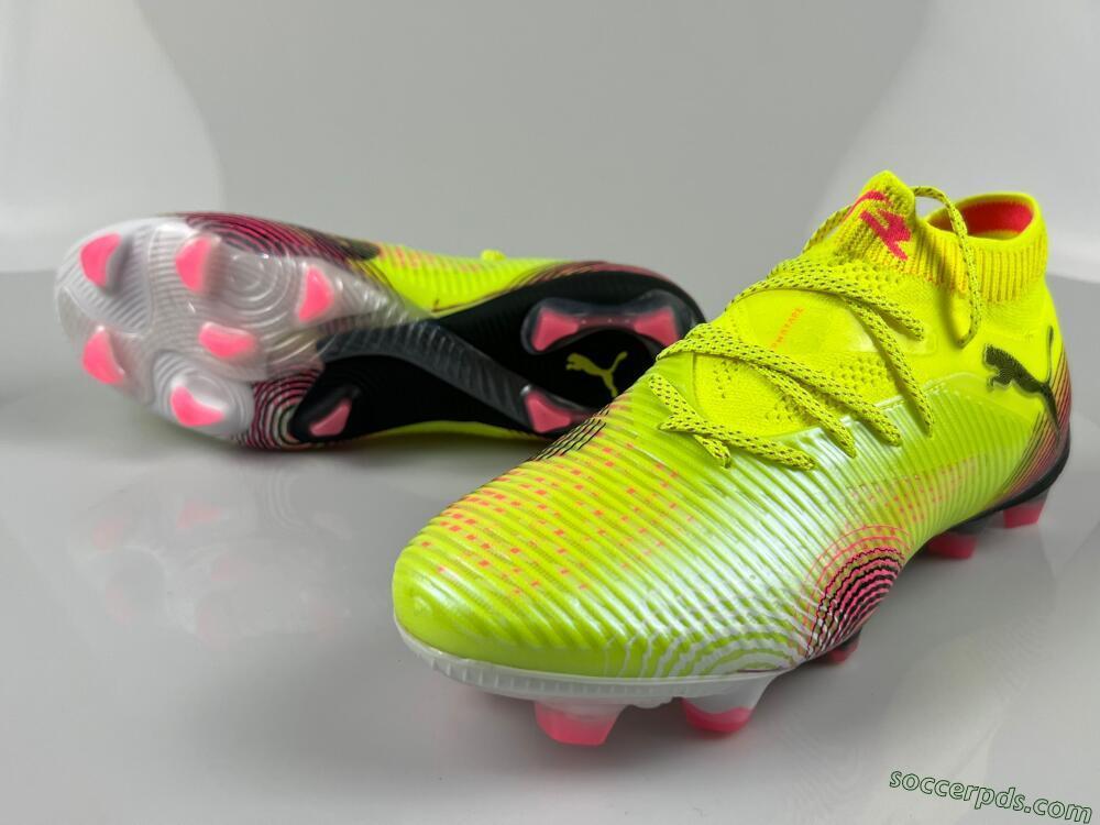 Puma Future 8 Ultimate FG Low-Tops Football Boots - Yellow/Black/Pink