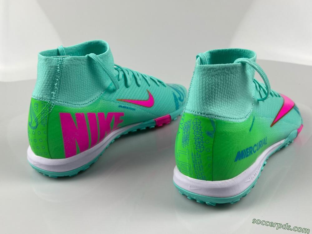 Nike Air Zoom Mercurial Superfly 10 Academy TF High-Tops Football Shoes - Jade/Pink/White