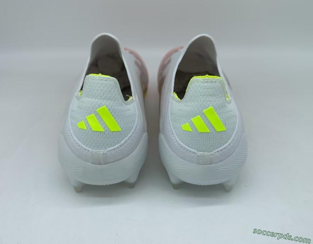 Adidas F50+ Elite Lightstrike Pro Laceless FG Low-Tops Football Boots - White/Red/Yellow