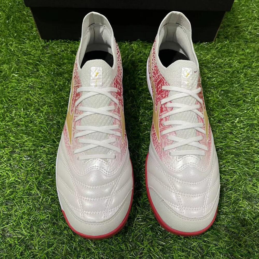 Mizuno Morelia Neo Sala M8 TF Low-Tops Football Shoes - White/Red/Yellow
