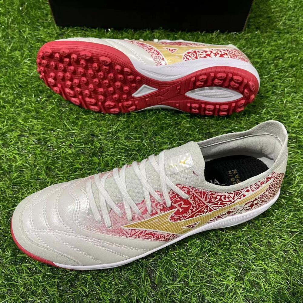 Mizuno Morelia Neo Sala M8 TF Low-Tops Football Shoes - White/Red/Yellow