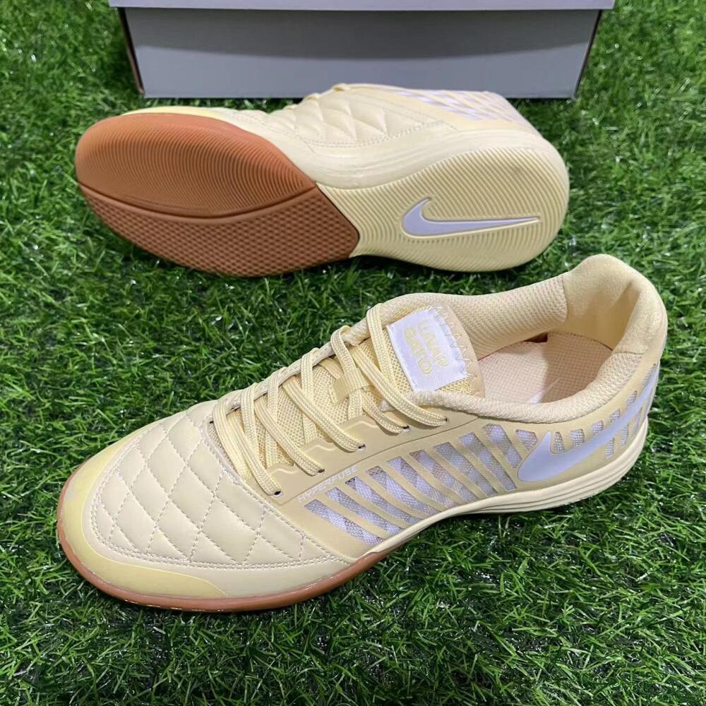 Nike Lunar Gato 2 IC Low-Tops Football Shoes - Yellow/White/Brown