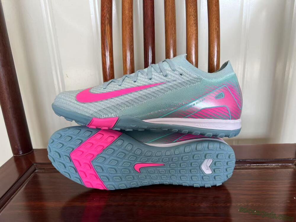 Nike Air Zoom Mercurial Vapor 16 Elite TF Low-Tops Football Shoes - Jade/Pink/Silver