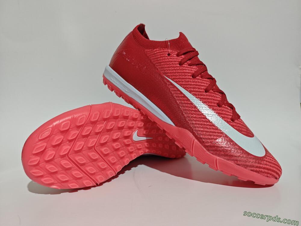Nike Air Zoom Mercurial Vapor 16 Elite TF Low-Tops Football Shoes - Red/White